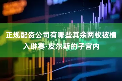 正规配资公司有哪些其余两枚被植入琳赛·皮尔斯的子宫内
