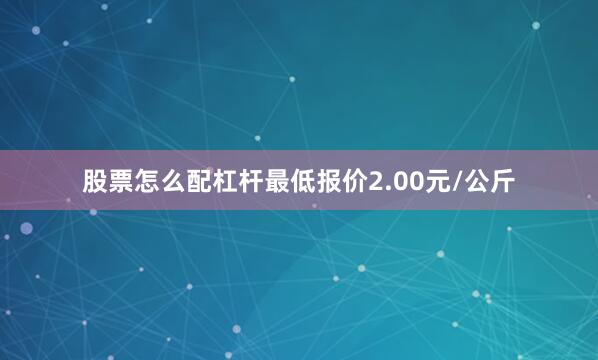 股票怎么配杠杆最低报价2.00元/公斤